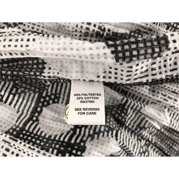 Cato Woman Top Size 26/28W Black White Big Polka Dot Long Sleeve Button Front - Picture 11 of 14